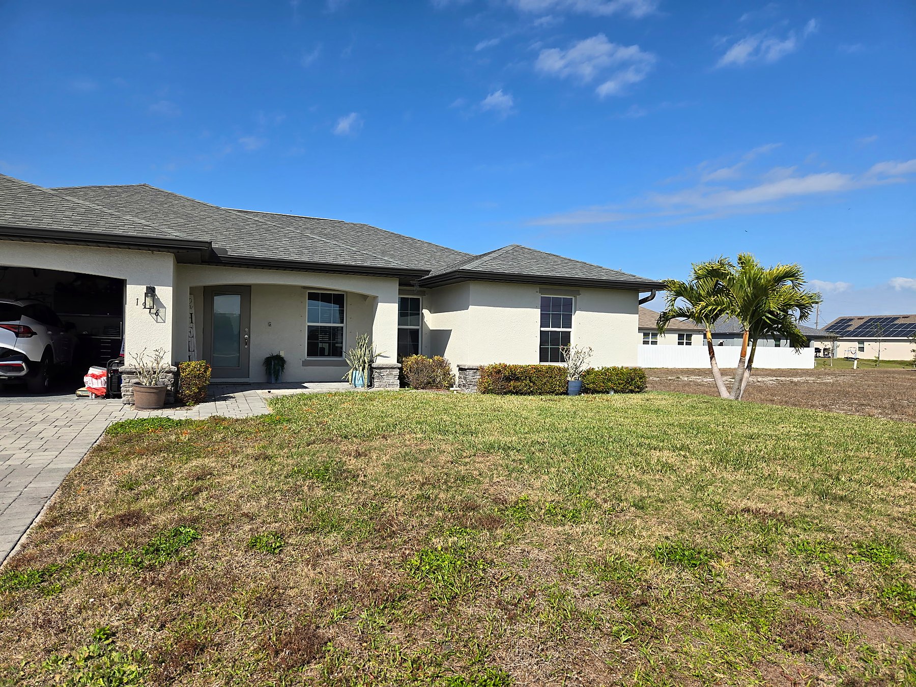 Front yard before landscape renovation